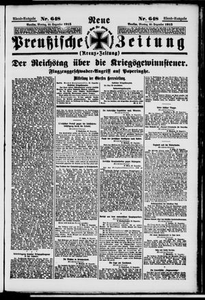 Neue preußische Zeitung vom 20.12.1915
