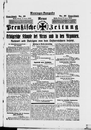 Neue preußische Zeitung on Jan 24, 1916