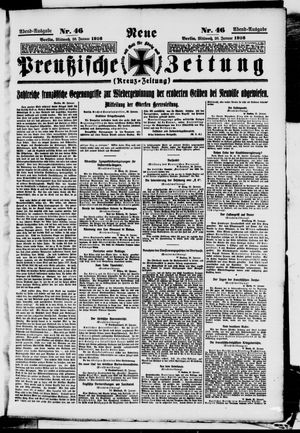 Neue preußische Zeitung on Jan 26, 1916