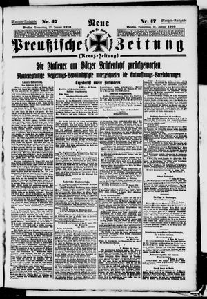 Neue preußische Zeitung vom 27.01.1916