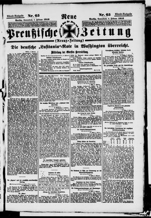 Neue preußische Zeitung vom 05.02.1916