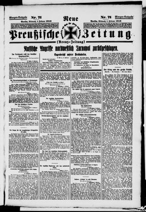 Neue preußische Zeitung vom 09.02.1916