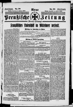Neue preußische Zeitung vom 12.02.1916