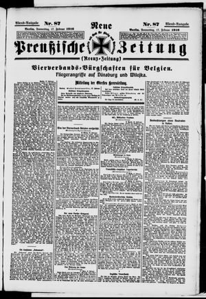 Neue preußische Zeitung vom 17.02.1916
