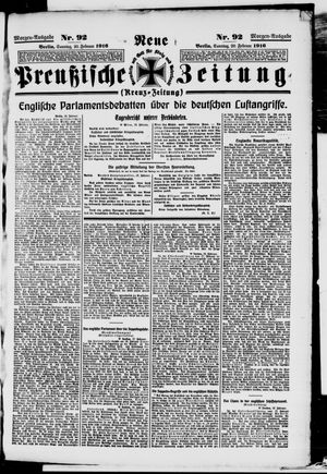 Neue preußische Zeitung vom 20.02.1916