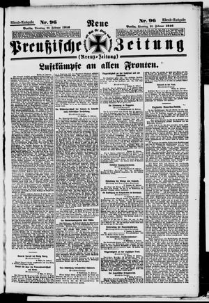 Neue preußische Zeitung vom 22.02.1916