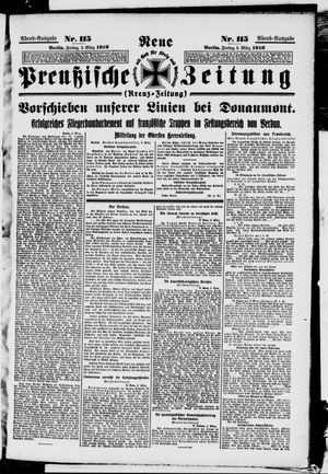 Neue preußische Zeitung on Mar 3, 1916