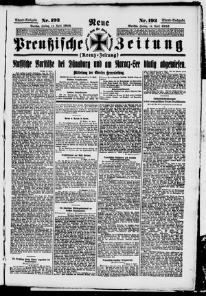 Neue preußische Zeitung vom 14.04.1916
