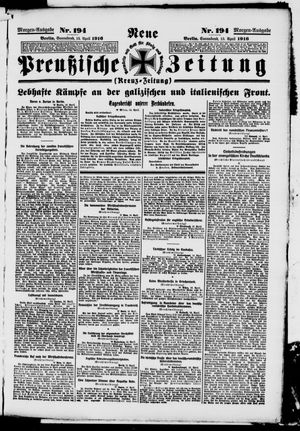 Neue preußische Zeitung vom 15.04.1916