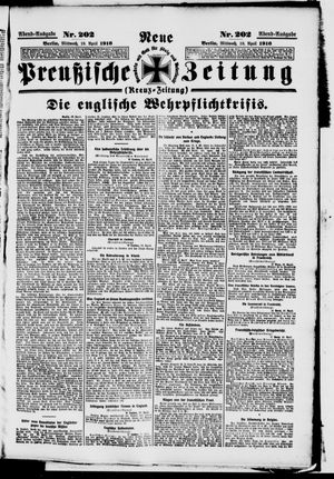 Neue preußische Zeitung vom 19.04.1916