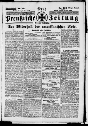 Neue preußische Zeitung vom 23.04.1916