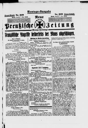 Neue preußische Zeitung vom 01.05.1916