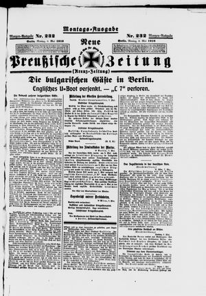 Neue preußische Zeitung vom 08.05.1916