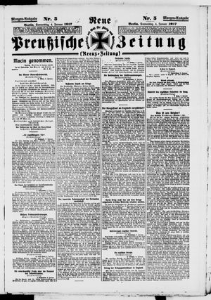 Neue preußische Zeitung on Jan 4, 1917
