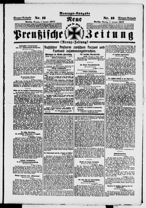 Neue preußische Zeitung vom 08.01.1917