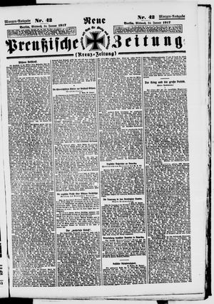 Neue preußische Zeitung vom 24.01.1917