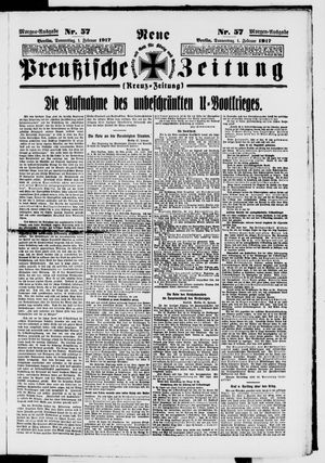 Neue preußische Zeitung vom 01.02.1917