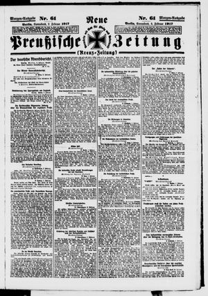 Neue preußische Zeitung vom 03.02.1917