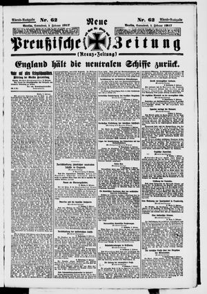 Neue preußische Zeitung vom 03.02.1917