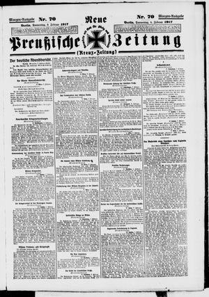 Neue preußische Zeitung on Feb 8, 1917