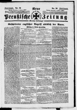 Neue preußische Zeitung on Feb 8, 1917