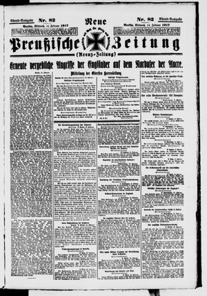 Neue preußische Zeitung vom 14.02.1917