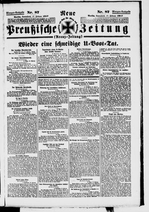 Neue preußische Zeitung vom 17.02.1917