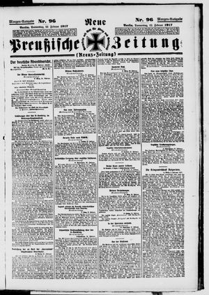 Neue preußische Zeitung vom 22.02.1917