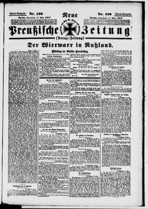 Neue preußische Zeitung vom 17.03.1917