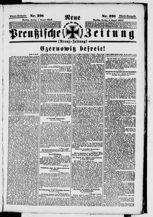 Neue preußische Zeitung vom 03.08.1917