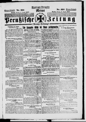 Neue preußische Zeitung vom 27.08.1917