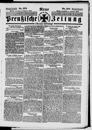 Neue preußische Zeitung on Nov 10, 1917