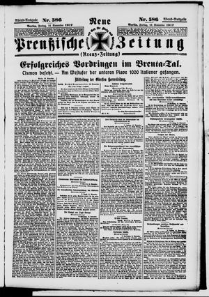 Neue preußische Zeitung vom 16.11.1917