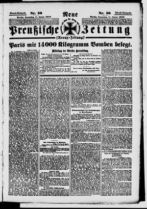 Neue preußische Zeitung vom 31.01.1918