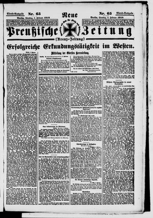 Neue preußische Zeitung vom 05.02.1918