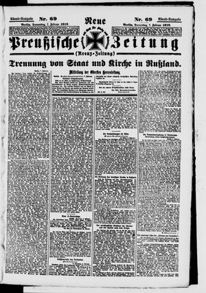 Neue preußische Zeitung vom 07.02.1918