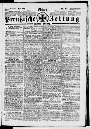 Neue preußische Zeitung vom 14.02.1918