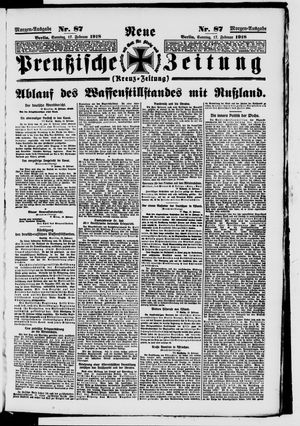 Neue preußische Zeitung vom 17.02.1918
