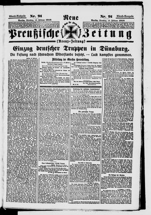 Neue preußische Zeitung vom 19.02.1918