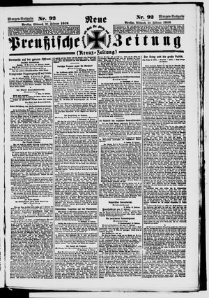 Neue preußische Zeitung vom 20.02.1918