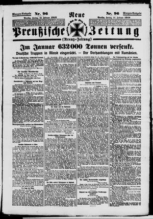 Neue preußische Zeitung vom 22.02.1918