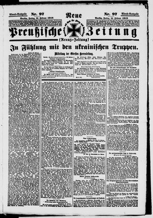 Neue preußische Zeitung vom 22.02.1918