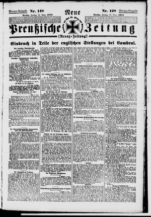 Neue preußische Zeitung vom 22.03.1918