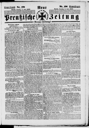 Neue preußische Zeitung vom 16.04.1918