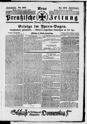 Neue preußische Zeitung vom 17.04.1918
