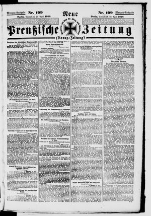 Neue preußische Zeitung vom 20.04.1918