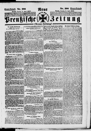 Neue preußische Zeitung on Apr 21, 1918