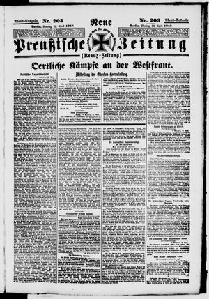 Neue preußische Zeitung vom 22.04.1918