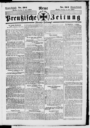 Neue preußische Zeitung vom 23.04.1918