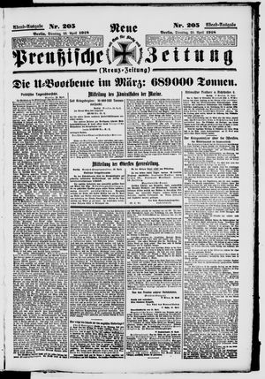 Neue preußische Zeitung vom 23.04.1918